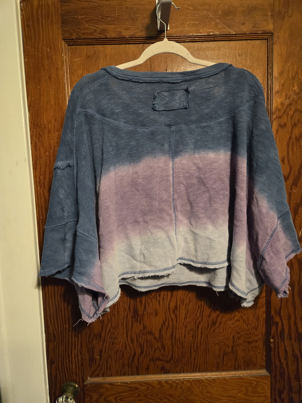 We The Free Ombre Pullover Cropped Top in Blue & Lavender- NWT - SIZE MEDIUM